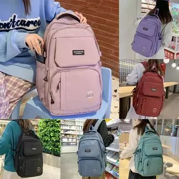 Рюкзак Школьные сумки для девочек-подростков Рюкзаки для мальчиков Женские дорожные рюкзаки синий