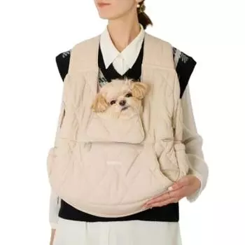 Рюкзак со стеганой Переноска для маленьких собак Предотвращает выпрыгивание собак Легкая Детская переноска Для прогулок Путешествия Для собак Monchri [Спереди