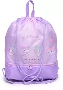 Рюкзак сон для девочек фиолетовый [Kuromi] 2-слойный (018)