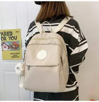 Рюкзак сплошного цвета, студенческий рюкзак, школьный рюкзак для подростков