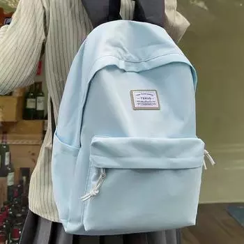 Рюкзак сплошного цвета, женский школьный рюкзак в студенческом стиле, рюкзак для учащихся средней школы красный