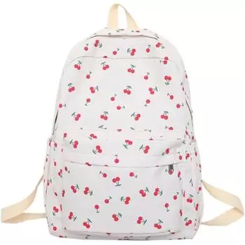 Рюкзак Студенческий Рюкзак Рюкзак для Колледжа Рюкзак для Путешествий Женский Рюкзак One Size белый