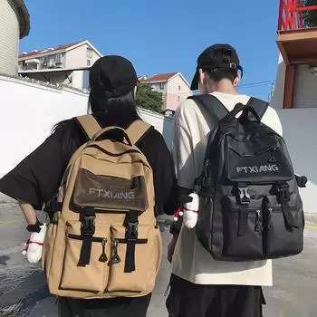 Рюкзак Студентки колледжа Водонепроницаемый студенческий рюкзак серый