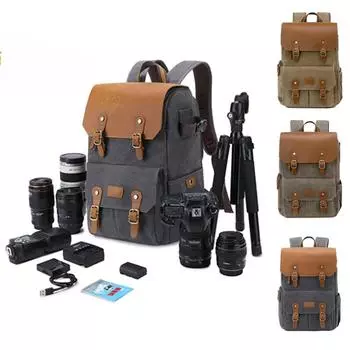Рюкзак, сумка для фотоаппарата, водостойкая противоугонная сумка для фотокамер большой емкости DSLR, батик, холст, сумка для объектива камеры для Canon, Nikon, Sony Drone Army Green 1