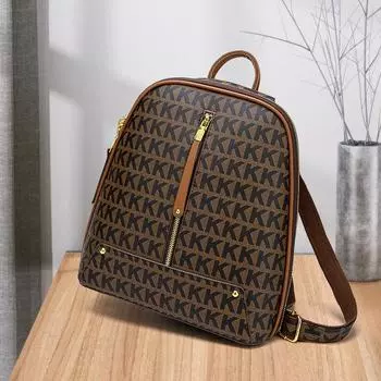 Рюкзак Сумка для женщин Модные сумки для девочек Кожаные рюкзаки Роскошные дизайнерские эстетичные печатные сумки со словами Милые дорожные сумки 11 Inches