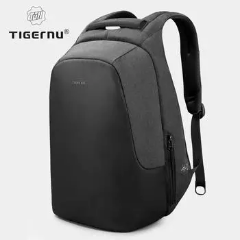 Рюкзак Tigernu с защитой от кражи, водоотталкивающий 15,6-дюймовый USB-зарядка, повседневная мужская школьная сумка, женский и мужской для подростков