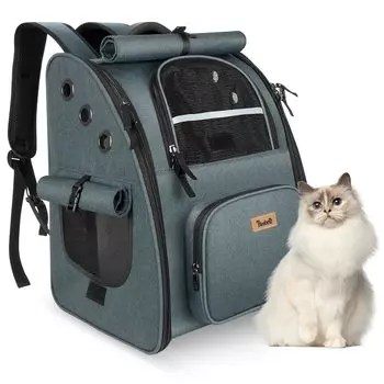 Рюкзак Tresbro Cat Pet Generation, усовершенствованная переноска для домашних животных с запирающейся молнией и переноской для кошек для маленьких собак и маленьких собак, идеально подходит для больниц и катастроф