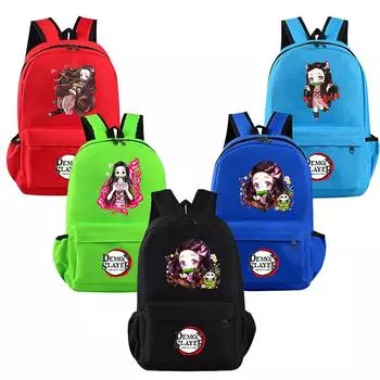Рюкзак «Убийца Демонов» в стиле аниме для мальчиков и девочек, школьная сумка, большой вместительный рюкзак, сумка для книг для детей, подарки, дорожная сумка Mochila