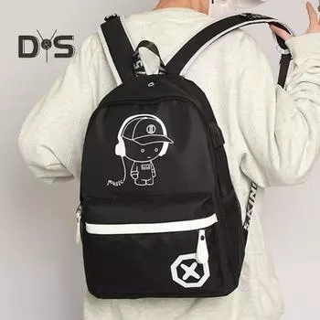 Рюкзак унисекс, цветной, светящийся, светоотражающий, регулируемые, широкие плечевые ремни, большая вместимость, большая грузоподъемность, сумка для бутылки с водой для путешествий, кемпинга A