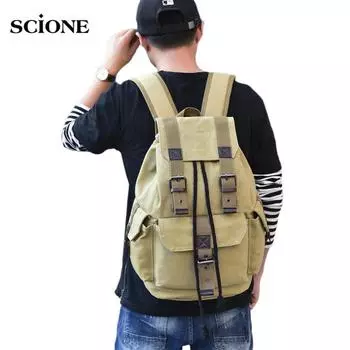 Рюкзак Унисекс Рюкзак Ретро Повседневная сумка Большая вместительная школьная сумка 30cm*20cm*43cm чёрный