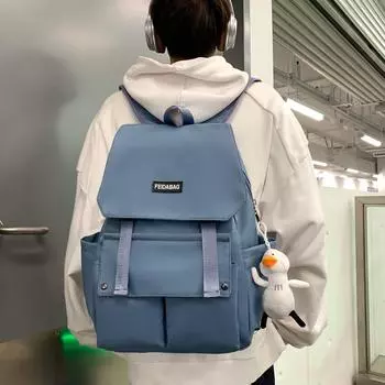 Рюкзак унисекс школьный для учащихся средних школ чёрный