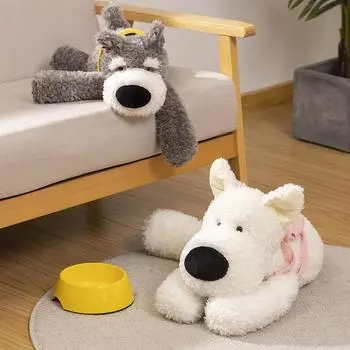 Рюкзак Вест Хайленд Дог Шнауцер Мягкая игрушка Полицейская собака Кукла Успокаивающая кукла Имитация собаки Подарок 55cm