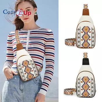 Рюкзак в богемном этническом стиле, универсальная сумка-мессенджер с текстурой, квадратная сумка в клетку большой вместимости 26x15x6cm чёрный