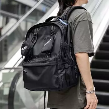 Рюкзак в стиле Харадзюма для мужчин, школьные сумки для учеников младших и старших классов, а также для студентов, дорожные сумки, повседневные мужские сумки в японском стиле чёрный