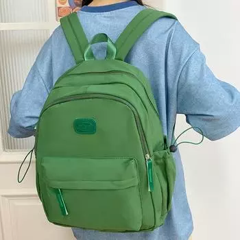 Рюкзак в стиле колледжа, школьный рюкзак для учащихся младших классов средней школы, женский легкий дорожный рюкзак темно-зеленого