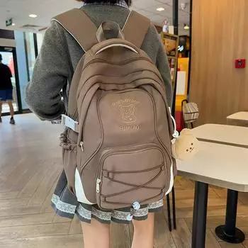 Рюкзак в стиле колледжа, женский рюкзак, большая вместимость, школьная сумка для студентов белый