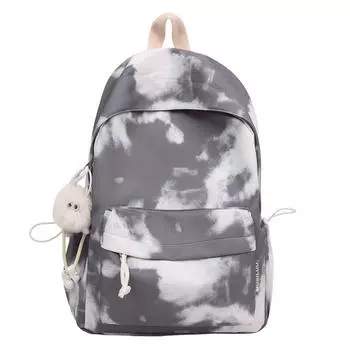 Рюкзак в стиле колледжа женский тай-дай дорожный рюкзак для учеников средней и старшей школы Small чёрный