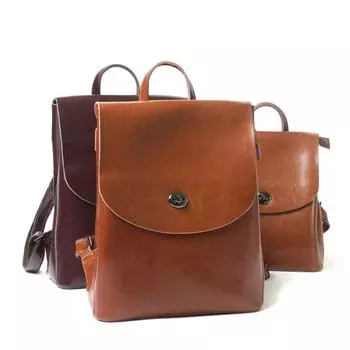 Рюкзак женская кожаная сумка простая модная масляно-воск коровья кожа многофункциональный рюкзак сумка