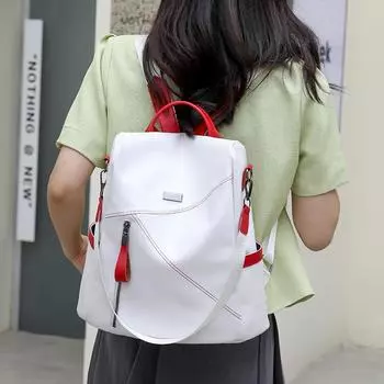 Рюкзак Женская мода Мягкие кожаные рюкзаки Сумки для отдыха большой вместимости