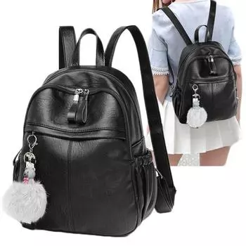 Рюкзак женская сумка большая вместимость рюкзак легкий досуг школьная сумка чёрный