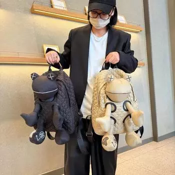 Рюкзак Женская Сумка Мультфильм Маленький Монстр Студенческий Рюкзак Рюкзак Повседневная Сумка 39*31*12CM