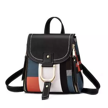 Рюкзак женский 2023 модный новый из мягкой кожи для отдыха и путешествий, рюкзак большой вместимости 24x13x21cm жёлтый