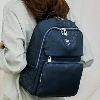 Рюкзак женский большой емкости модная сумка простой двойной рюкзак женский легкий дорожный рюкзак чёрный