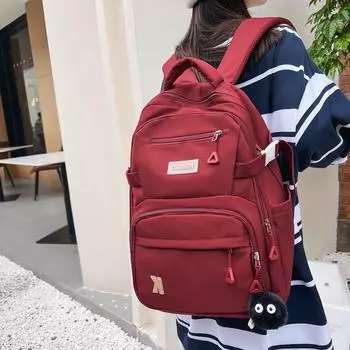 Рюкзак женский большой вместимости, школьный рюкзак для школьников средней школы, мужской белый