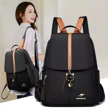 Рюкзак женский Cat Oxford Travel Backpack Большая вместительная сумка чёрный