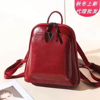 Рюкзак, женский, кожаный женский рюкзак, сумка, женский многофункциональный рюкзак коричневый