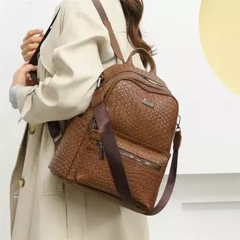 Рюкзак женский, маленькая школьная сумка, дорожная сумка, женский рюкзак из мягкой кожи чёрный