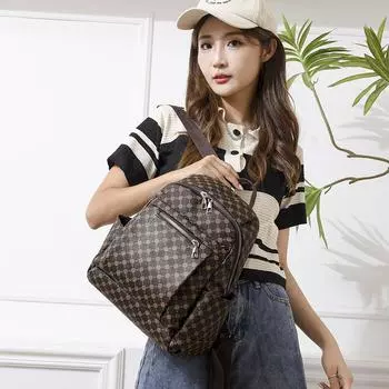 Рюкзак женский маленький рюкзак противоугонный дорожный рюкзак коричневый