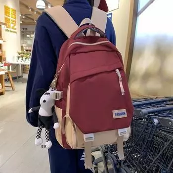 Рюкзак Женский Младший Школьник Школьный Мужской Школьник Дорожный Рюкзак чёрный