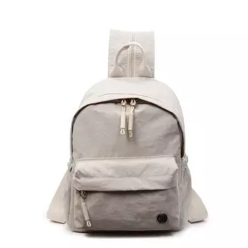 Рюкзак женский многофункциональный одноплечевой легкий однотонный мини-рюкзак спортивная нагрудная сумка бежевый