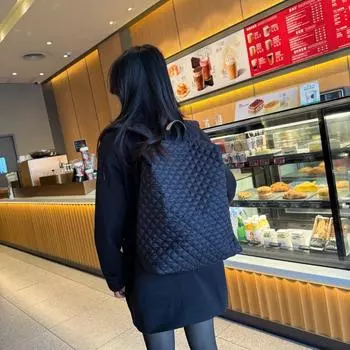 Рюкзак женский модный классический рюкзак для путешествий в ромбовидную клетку 44*32*17CM