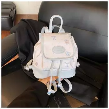 Рюкзак Женский Модный Нишевый Дизайн Студенческий Школьный Рюкзак Сумка-Ведро Высокая Ценность Тренд Дорожный Рюкзак синий