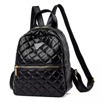 Рюкзак женский, новый модный повседневный женский однотонный легкий дорожный рюкзак из искусственной кожи, простая маленькая сумка с вышивкой