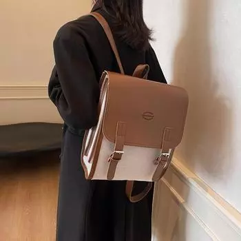 Рюкзак женский ретро рюкзак British Academy студенческий школьный портфель чёрный