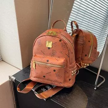 Рюкзак женский рюкзак 2024 новый кожаный школьный рюкзак для колледжа Premium Sense большой емкости женский дорожный