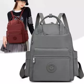 Рюкзак женский рюкзак большой емкости нейлоновая ткань дорожная сумка красный