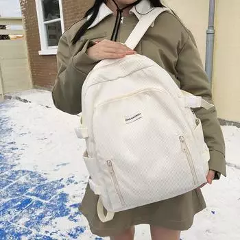 Рюкзак женский рюкзак большой вместимости школьный рюкзак чёрный