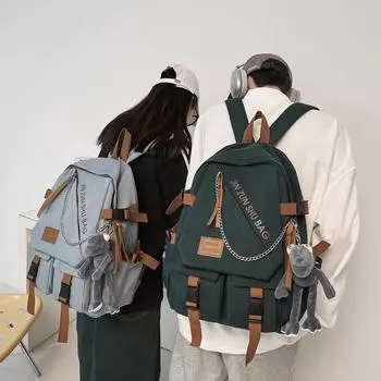 Рюкзак женский, рюкзак большой вместимости, школьный рюкзак для школьников младших классов, многофункциональный мужской рюкзак чёрный