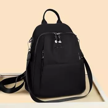 Рюкзак женский рюкзак для поездок на работу большой вместимости легкий дорожный рюкзак чёрный