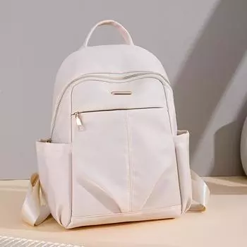 Рюкзак Женский рюкзак Однотонный рюкзак из нейлоновой ткани хаки