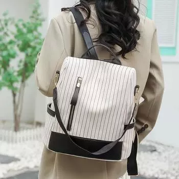 Рюкзак Женский рюкзак Женская сумка Школьная сумка через плечо Сумка через плечо бежевый