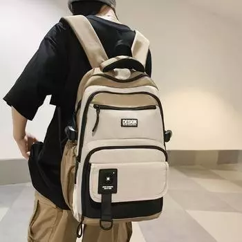 Рюкзак женский с буквенным принтом, школьный рюкзак для пары, дорожный рюкзак чёрный