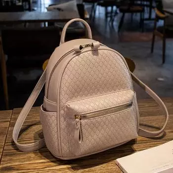 Рюкзак женский с тиснением, мягкий, из искусственной кожи, рюкзаки для девочек, подростков, дам, сумка через плечо, рюкзак, сумка-рюкзак mochila Softback 28x24x12cm чёрный