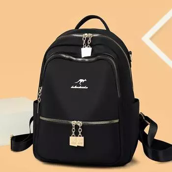 Рюкзак женский школьный рюкзак большой емкости для путешествий на открытом воздухе чёрный