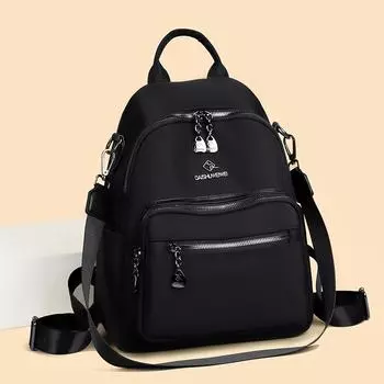 Рюкзак женский школьный рюкзак большой емкости для путешествий на открытом воздухе чёрный