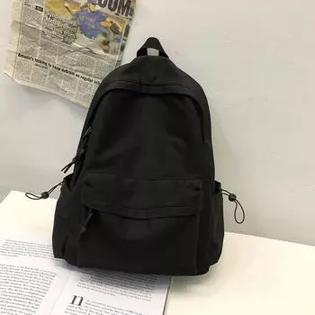 Рюкзак Женский Студент Холст Сумка Мужской Школьный Портфель белый